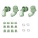 YOXIER Ear Plugs Sleep Earplugs Silicone Ear Plugs for Sleeping Noise Cancelling Reusable Earplugs for Noise Reduction Effective Sound Isolation Creates a Quiet Environment for Sleeping Study Work Co A Green