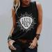 Vintage Women's Funny Graphic Tank Tops | Let's Rock Summer Sleeveless Tee | Black XX-Large - Buy Online on GoSupps.com