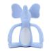 Heccei Beißring Baby for cooling with bite ring training silicone bite toys dental aid baby elephants bpa-free massage gums chicken tools from 3+ months (blue)