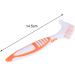 Jowxsx Premium Denture Cleaning Brush Set - Ergonomic Double-Sided Portable Brush with Multi-Layered Bristles for Effective False Teeth Care - Orange - Buy Online on GoSupps.com