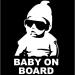 Baby on Board Bumper Sticker Decal Safety Caution Sign for Car Windows Carlos Funny