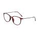 Retro glasses without strength student slim glasses women men nerd glasses with clear lens light glasses frame fashionable round decorative glasses Steering glasses unisex reading glasses for computer PC with glasses case red