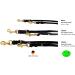 Dogeleine Fat Leather Brass Dog Leash - Adjustable 2m 2.4m 2.8m 3.5m 5m for Small & Large Dogs - Durable Black Double Linen - Buy Online on GoSupps.com