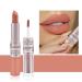 Hikaka 2 in 1 Matte Velvet Satin Lipstick & Gloss Set Double Headed Matte Finish Non-stick Cup No Fade Nude Color Long Lasting Waterproof Lip Gloss (J)