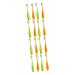 minkissy Manual Toothbrush 16 Pcs Carrot Toothbrush Oral Care Toothbrush Child Soft Fur Contour Brush Children's Toothbrushes