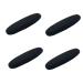 TANG SONG 4 Pcs Silicone Portable Makeup Brush Bag Travel Makeup Brush Holder Easy to Clean & Reusable Makeup Brush Cover for Women (Black)