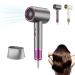 Numoya Jetspeed Hair Dryer Alloom Hair Dryer Numoya Jetspeed Hair Dryer 2000W For Fast Drying Low Noise Thermo-Control Hair Dryer with Nozzle (Silver Gray)
