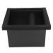 Coffee Knock Box Coffee Ground Knock Box Square Bottomless Black Rubber PTFE Steel Residue Box for Cafe