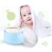 TOYANDONA 4pcs Body Powder Puff Box Travel Container | Baby Makeup Powder Puff Cushion | Charming Blue Plastic 8x8x6cm - Buy Online on GoSupps.com