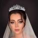 Aoligrace 5A Cubic Zirconia Wedding Tiara for Women - Small Bride Floral Headpiece in Silver - Buy Online on GoSupps.com