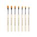 Aoshang 7Pcs Uv Gel Nail Brush, Poly Extension Gel Brush, Nail Art Tips Builder Brush Nail Painting Brush Pen Set(No.2/4/6/8/10/12/14)