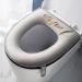 2pcs Washable Warmer Toilet Seat Cover Set with Lid Lifter Handle | Soft Thicker Warmer Mat for Elongated Toilet Seats - Buy Online on GoSupps.com