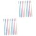 Frcolor 4 boxes 8 pieces toothbrush with cap manual toothbrush friendly toothbrush toothbrush travel hanging toothbrush vegan organic toothbrush camping bristles lovers