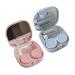 2 pieces mini travel contact lens etui with mirror contact lens holder box container simple contact lens etui set soaked soft storage case (pink and blue))