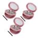 Housoutil 3pcs Lip Balm Containers Empty Pans Cosmetics Sample Containers Empty Eyeshadow Compact Eye Shadow 7*7cm Pink