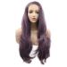 Long Wavy Purple Synthetic Lace Front Wig Heat-Resistant Lavender Wigs for Women Natural Side Part 61cm Dark Violet - Buy Online on GoSupps.com
