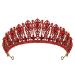 AW BRIDAL Red Tiaras and Crowns for Women  Queen Crown Headband for Prom Quinceanera Pageant Wedding Birthday  Red