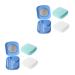 Homsfou 6 sentences contact lens container Colored contact lenses kit case lens container travel lens case shiny glasses frame glasses case storage box travel holder pp