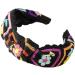 Limtula Floral Knitted Headband for Women Stretch Turban Floral Crocheted Granny-square Ethnic Style Tie Head Wrap Headband Colored flower he - Buy Online on GoSupps.com