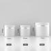 Zeoabsy 4-Pack 30ml Matte White Double-Walled Plastic Cream Canisters | Screw Cap with Silver Edge | Ideal for Gels Creams Ointments & Snacks - International Shipping Available - Buy Online on GoSupps.com