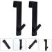 SOESFOUFU 2pcs Bathroom Door Hook Over The Door Coat Rack Holder Black Hangers Towel Hanger Stainless Steel 17.80X4.00X3.00CM Black - Buy Online on GoSupps.com