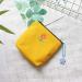 Sanitary Napkin Storage Bag Menstrual Cup Pouch Flower Portable Sanitary Napkin Pads Storage Bag with Zipper Feminine Menstruation First Period Bags for Teen Girls Women Ladies(Yellow)