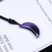 Amethyst Stone Natural Amethyst Crystal Quartz Moon Shape Pendant Reiki Stone Necklace 1pc Stone Mineral Specimen - Buy Online on GoSupps.com