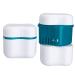 LVCHEN Denture Cleaning Case - Soaking Cup False Teeth Container Denture Storage Case with Strainer Basket for Travel Cleaning Complete Clean Care for Dentures and Clear Braces