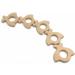 Wendysun 3pcs Cartoon Wood Teether Set - Natural Animal Ladybug Shape Baby Teething Nursing Beech Teether DIY Pendant Toy - Buy Online on GoSupps.com
