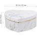 Marble Pattern Heart Shape Paper Present Boxes - 3 Pcs for Valentines Day & Birthday Gifts (White) - Buy Online on GoSupps.com