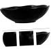 Alipis 1pc Ceramic Soup Bowl Salad Bowl Nesting Bowls White Decor Kitchen Gadget Kitchen Tool Ceramics Black 20X20CM - Buy Online on GoSupps.com