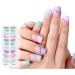 TQUXNGA 20 Pieces Semi Cured Gel Nail s Long Lasting Semi Cured Nail Stickers with Soft Glossy Gel Finish Gel Nail Sticker BSS0229
