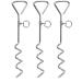16" Heavy Duty Ground Spike Stake (41cm) Dog Chains for outside Dog Tie Out Cable Steel Spiral Dog Tether Outdoor Dog Camping Accessories (Stake Only) (3 Pack)
