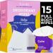 FOMIN Travel Deodorant Wipes - 15 Count - Calming Lavender and Chamomile - pH Balanced Hypoallergenic Mini Deodorant Wipes For Women and Men - Plastic-Free Individually Wrapped Underarm & Body Wipes Calm - Lavender Chamomile 15 Count (Pack of 1)