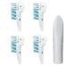 Sensitive Replacement Toothbrush Heads Compatible with Oral-B Cross Action Power 3733 4732,Rotating Powerhead and Crisscross Bristles (White)