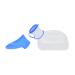Home-X Portable Urinal with Blue Female Adapter  Incontinence Pee Bottle Bed Pan Made from Heavy Duty Plastic | Ideal for Bedridden Or Those with Limited Movement | Unisex (34 Ounces) - by Home-X