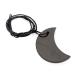 Shungite Pendant Healing Stone for Chakra and Energy Balancing (Half Moon)