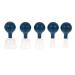 Set of 5 plastic cupping glasses with ball | Dark blue | all sizes