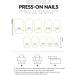 Sarpoer French Butterfly False Nails Detachable Press on Nails DIY Manicure Glitter Diamond Nails ABS - Buy Online on GoSupps.com