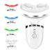 VOFEL Face Massager Gua Sha Roller Neck Tightening Device with Heat Facial Massager Anti Aging Skin for Neck Firming 3 Color Lights (White)