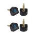 uxcell Ladies Plastic Shoes Replacement High Heel Tips 4 Pcs 12mm x 12mm Black