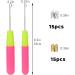 Latch Hook Crochet Needle + 30 Dreadlocks Hair Rings Set for Braiding - Silver & Gold Metal Hair Decoration Accessories - 32PCS - Buy Online on GoSupps.com