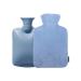 1L Hot Water Bottle with Soft Cover - 1000ml Hot Water Bag Warm Water Rubber Bottle with Removable Covers for Hand & Feet & Bed Warmer Gifts for Kids Men & Women Hot & Cold Compress Pain Relief 1000ml-Blue