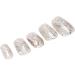ENERRGECKO Natural False Nails Artificial Tip Manicure Phototherapy Nails Water Ripple Tablets Silver Gradient Color Nail Patch for Nail Art Salons and Home - Buy Online on GoSupps.com