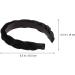 Wide Headband Fashion Suede Braid Headband Handmade Cloth Twist Hairbands for Women Girls (Black) - Buy Online on GoSupps.com