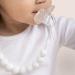 Premium Silicone Pacifier Clip - Safe Holder for Baby and Toddlers - Neutral White - Center Coast Collections - Buy Online on GoSupps.com