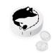 Yin Yang Wolf Round Case For Contact Lens Kit Storage Box with Mirror Printed