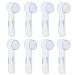 TSLRSA 8 PCs toothbrush cover electric toothbrush head toothbrush head cover protection plastic toothbrush protection replacement head toothbrush protection (clear)