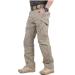 CARWORNIC Gear Men's Assault Tactical Pants Lightweight Cotton Outdoor Military Combat Cargo Trousers Khaki 36W x 30L