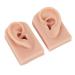 Soft Silicone Ear Model Flexible Reusable Versatile 1 Pair Silicone Ear Model for Teacher for Salon(Middle Skin Color)